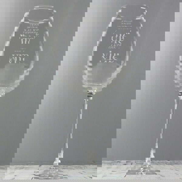 Personalised Memento Company Personalised 'One Glass' Bottle of Wine Glass