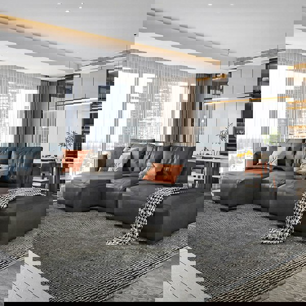 Samona Three Seater, Four Seater Corner Sofa, Leathaire-Weilai Concept-Weilai Concept