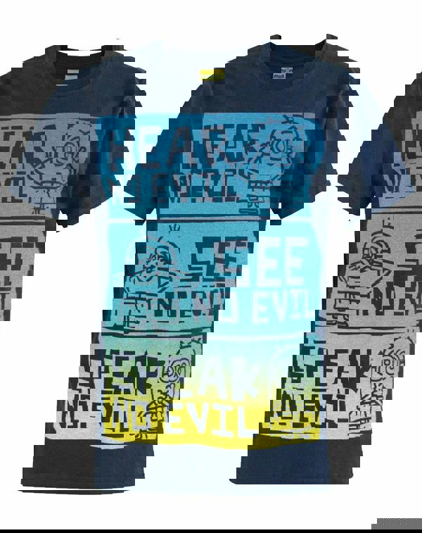 Despicable Me Boys Blue No Evil Short Sleeved T-Shirt