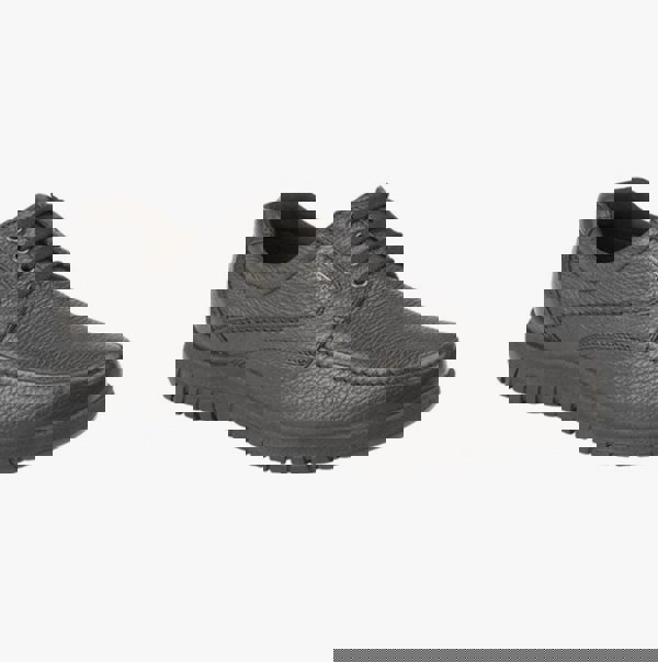 IMAC LENNIE Mens Grain Leather Apron Shoes Black