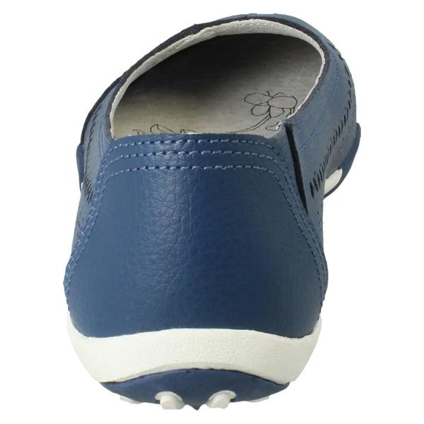 Down to Earth Ladies Down To Earth Slip On Casual Leather Shoes F80575