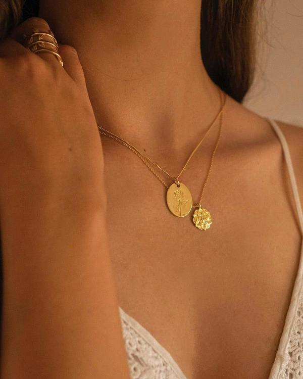 Dainty 18K Gold Lotus Flower Necklace - Necklaces - Elk & Bloom