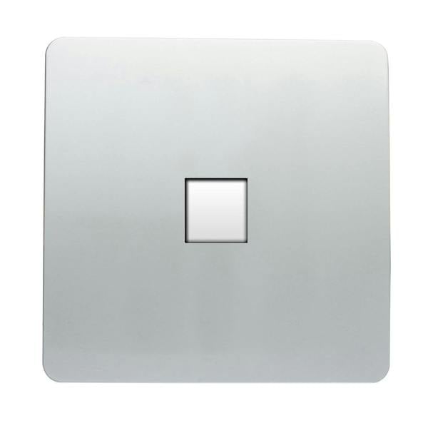 Trendi Switch 1 Gang RJ45 Cat 6 Modern Designer PC Ethernet Socket in Platinum Silver