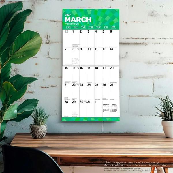 Large Print Calendar 2027, Wall Calendars, Month To View, Basics, Gift