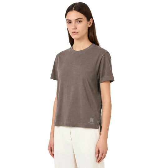 By Lanvin Shoulder Logo Brown T-Shirt