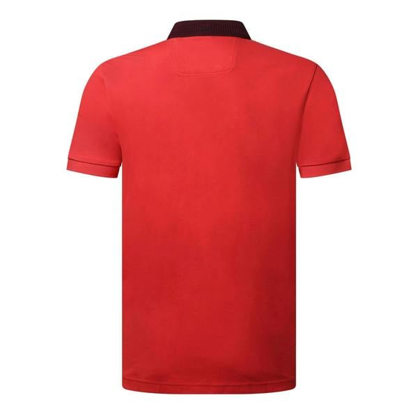 Boss Mens Paule Ribbed Polo Shirt - Red - 