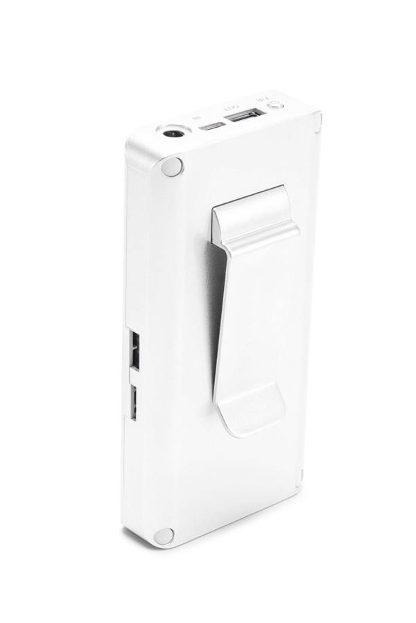 Rear of electric nail filer, ideal for finger and toe nails with belt clip showing clearly.