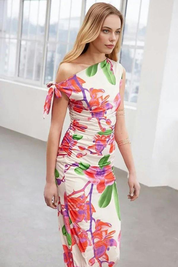 WOVCOR Fitted Maxi Stretch Pencil Knit Dress