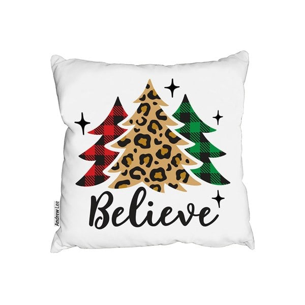 Benjamin Tate Design Christmas trees with leopard print (cushion)