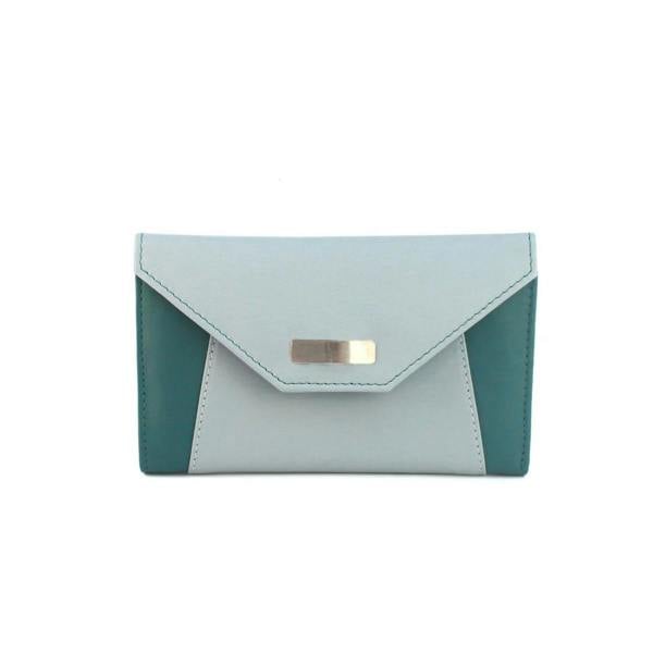 Eastern Counties Leather Savannah Envelope Leather Purse - Aqua Blue