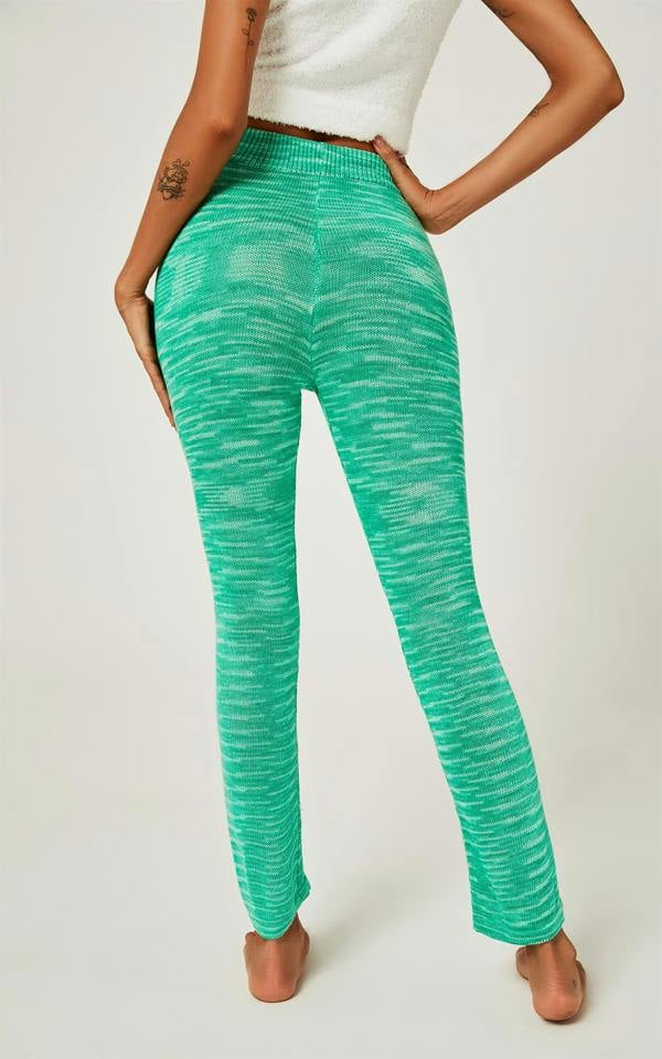 FS Collection Knitted Fit Trousers In Green