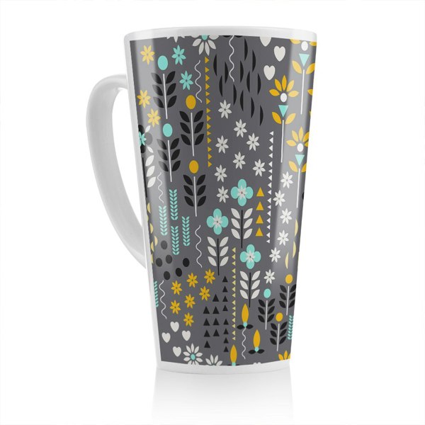 Benjamin Tate Design Flower Print Latte Mug