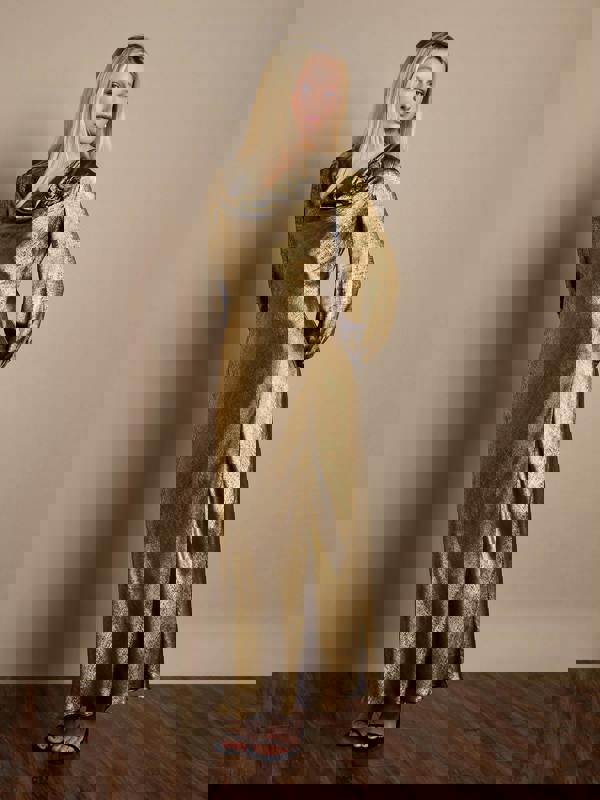 GWD Juliet Gold Metallic Maxi Dress