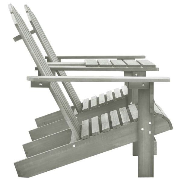 Berkfield Garden Adirondack Chair Solid Fir Wood Grey