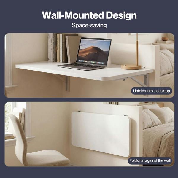 Levede Wall Mounted Table Foldable Floating Computer Desk Study Workstation 80cm