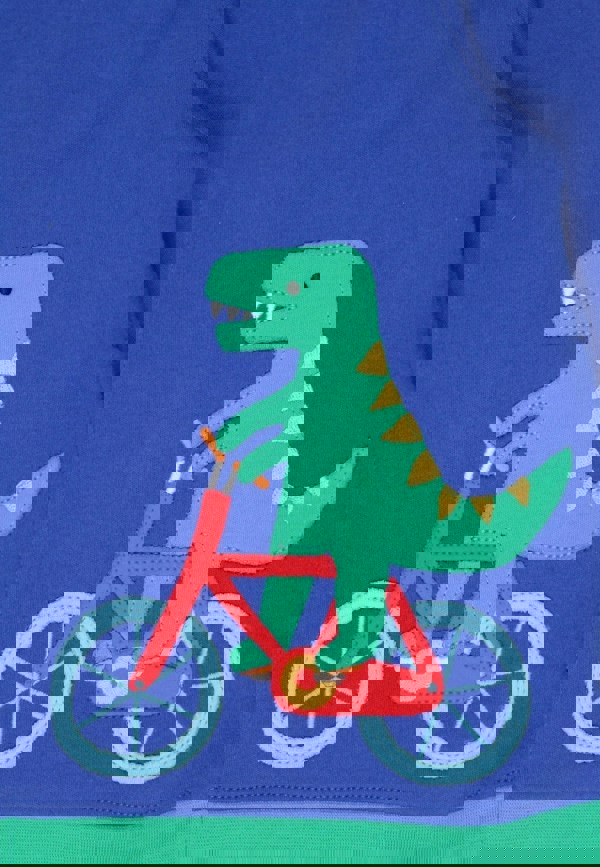 Organic Toys Bicycle Dinosaur Applique Hoodie - Toby Tiger