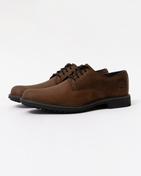 Timberland Earthkeepers Stormbuck Plain Toe Mens Oxford - Dark Brown Nubuck - CHO - Designer Mens Shoes