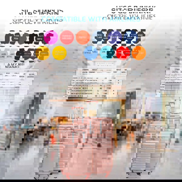 Flight Knight Set of 4 Hard Suitcases Cabin & Hold Luggage - EasyJet, British Airways, Ryanair, Jet2