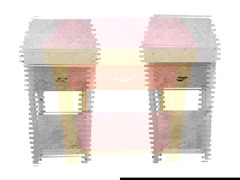 Wooden eucalyptus Top Workbench – Durable Tool Cabinet with Multiple Drawers, Ideal for Dry Indoor Spaces Such as Garages, Workshops, and Studios