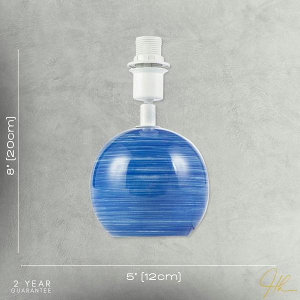 Blue and White Ceramic Gloss Table Lamp Base with Tiltable Lamp Holder Image 7