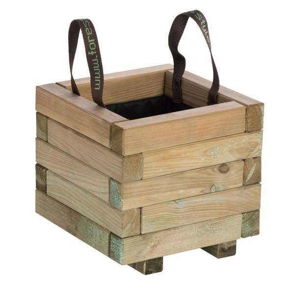 Cerland Baroque Square Planter 30cm x 30cm 11L Traditional Wooden Garden Planter