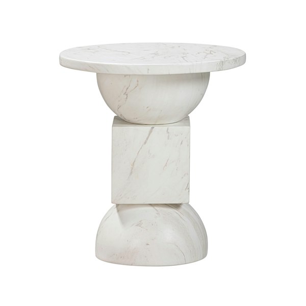 Furniture Edit Chip Marble Print Indoor Outdoor Side Table