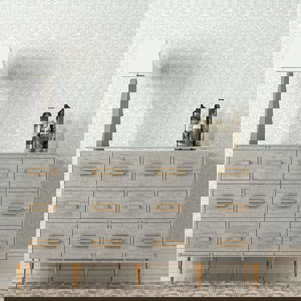 Hoopla Walls Deco Fan - Grey 10m Wallpaper