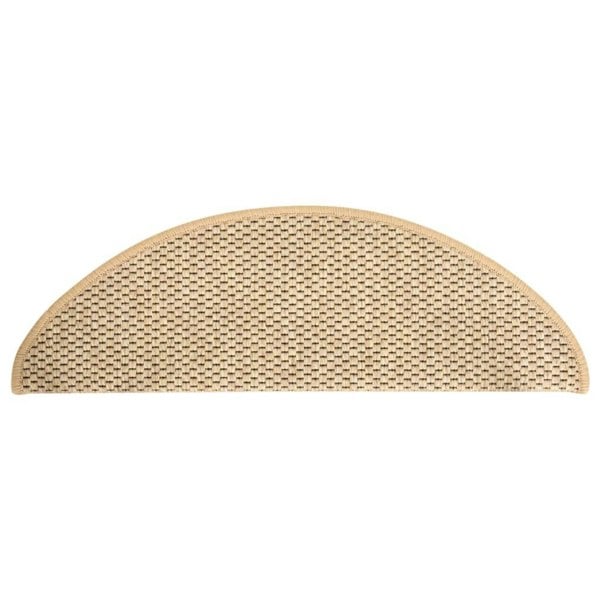 Berkfield Stair Mats Self-adhesive Sisal-Look 15 pcs 65x21x4 cm Light Beige