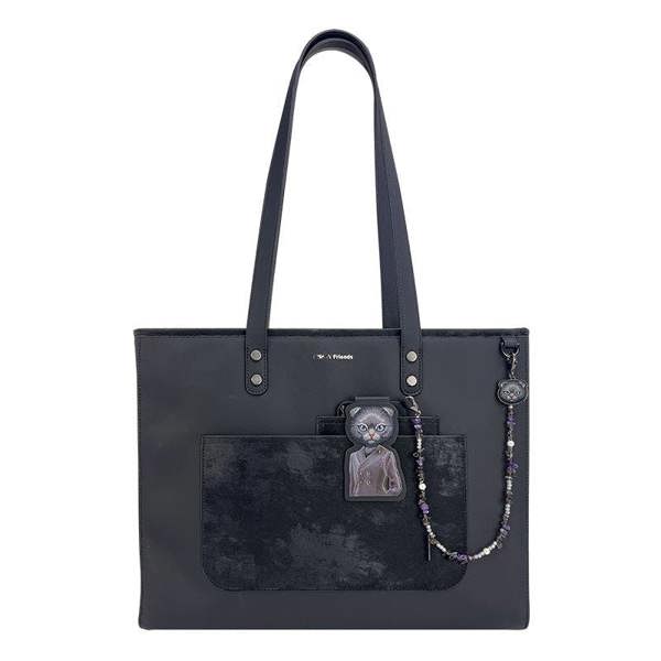 Nimmy Friends Nimmy Magnetic Fashion Series Combo Black Cat Tote Bag Black - N-CXMX-TTBZH-03