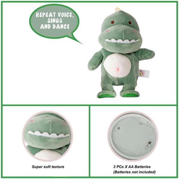 Dino Pugs at Play Max Walking & Talking Dinosaur Interactive Plush Toy