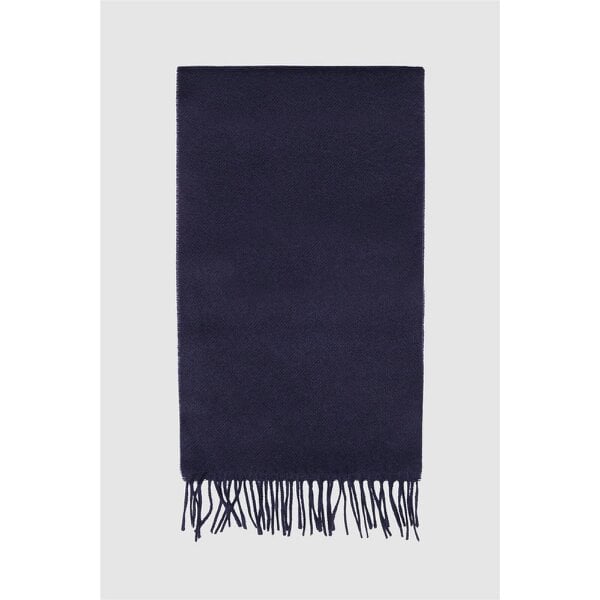 Alexandre Silver Alexandre Navy Merino Wool Scarf