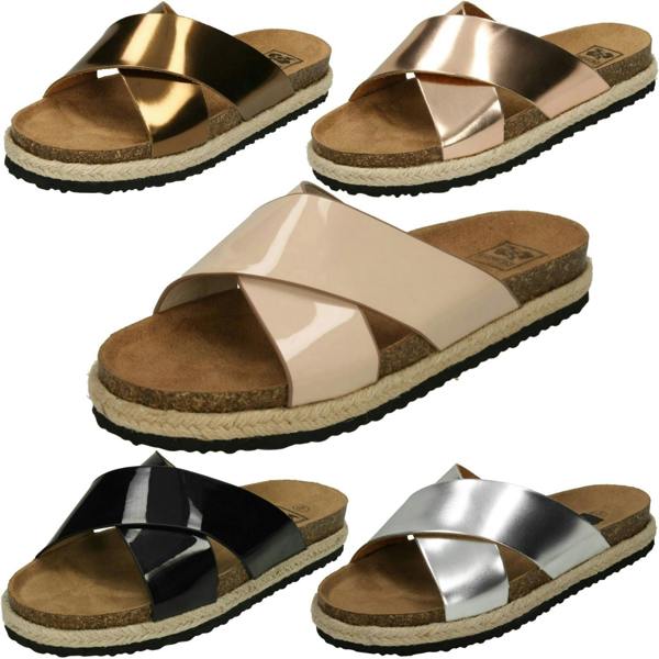Down to Earth Ladies Down To Earth X Strap Mules