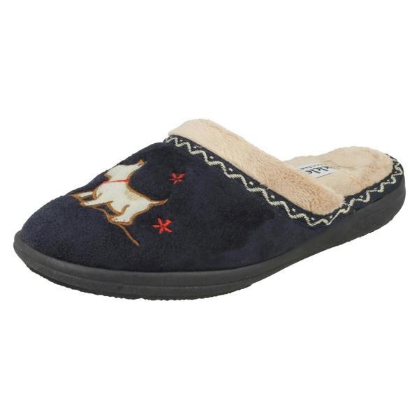 Padders Ladies Padders Wide Fitting Slipper Mules Scotty