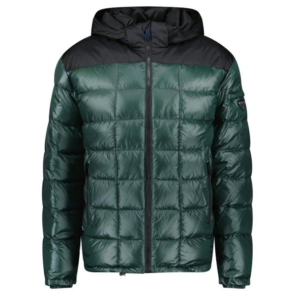 Prada Logo Down Hooded Jacket Khaki - chancefashionco