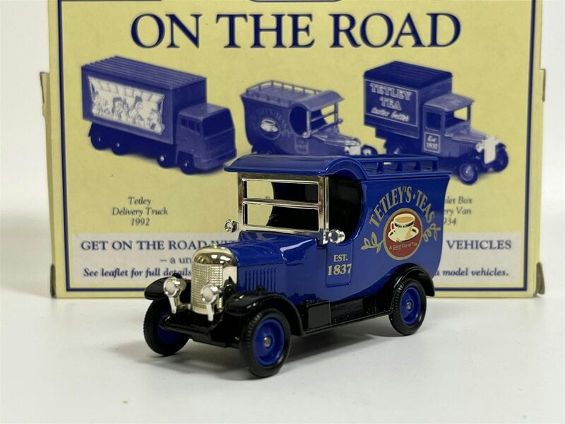 MCSlots Bull Nose Morris Delivery Van 1926 Tetley Tea Bags On The Road Lledo TTB1D S4