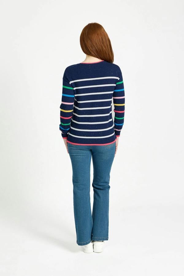 Mudflower Striped Speckled Knit Jumper