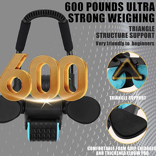 Dragodirect Abs Exercise Roller Wheel With Timer Automatic Rebound Elbow