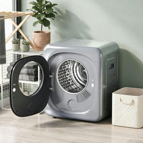 HOMCOM Compact Dryer Machine with 5 Modes, 4kg Small Tumble Dryer, Silver