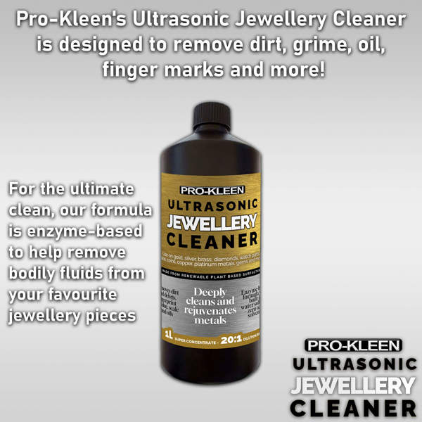 ProKleen Pro-Kleen Ultrasonic Jewellery Cleaner Solution 4 Litre Concentrated Fluid For Ultrasonic Machines - Removes Oils, Scale, Dirt
