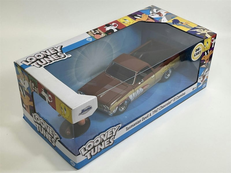 Jada Looney Tunes Tasmanian Devil Figure and 1967 Chevrolet El Camino 1:24 Jada 253255072