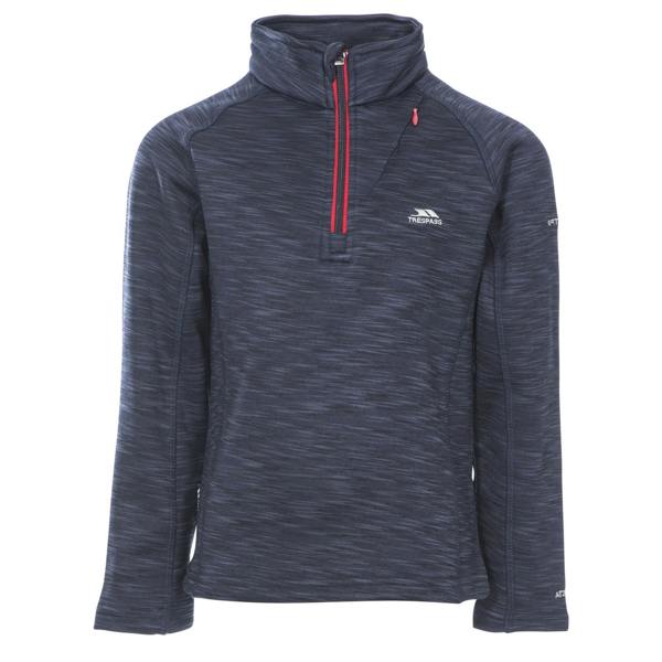 Trespass Childrens Boys Edvin Fleece Top - Navy Marl - 