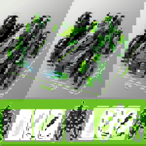 deAO Toys Children's Remote Control Car Off-Road Remote Control Car 360° Rotation With Lights