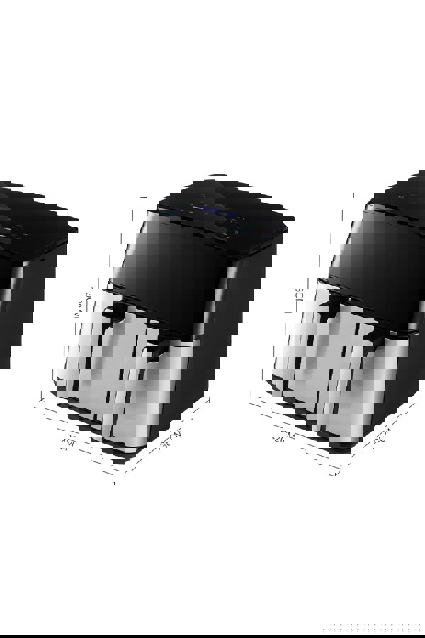 Living and Home 10L Touch Screen Dual Basket Air Fryer with Sync Function & Free-Selection Mode in Each Drawer