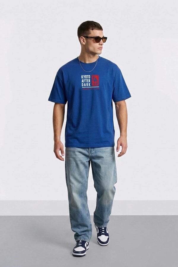 London Attitude Kyoto After Dark Oversized Heavyweight Japanese Graphic T-Shirt
