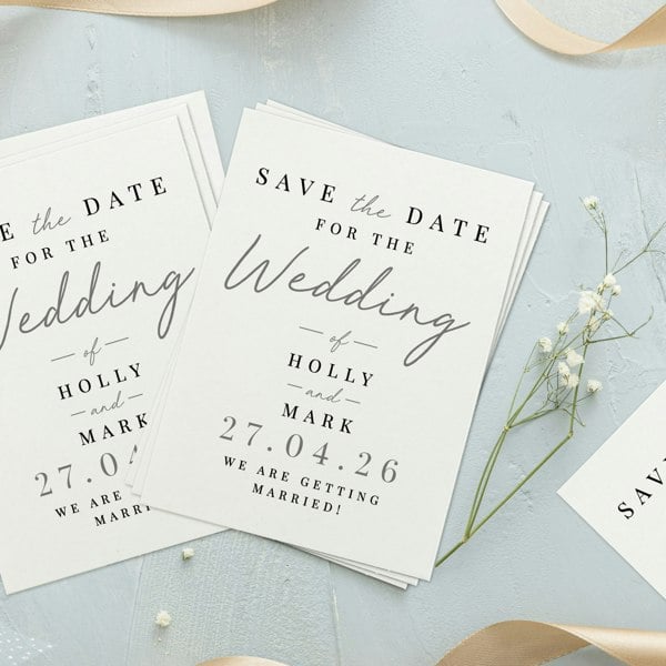 Personalised Memento Company Personalised Set of 36 Wedding Save the Dates