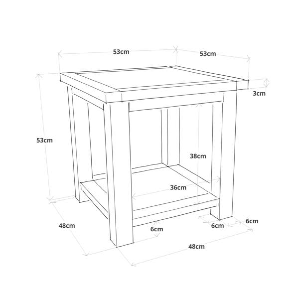 Cabinet Bits Side Table / End Table with Shelf