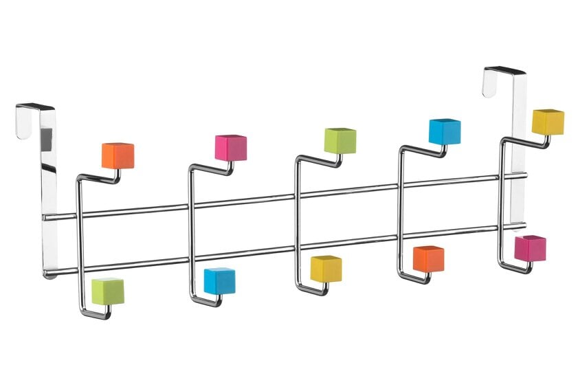 Essentials by Premier Jaxen Multicoloured Cubes 10 Hook Over Door Hanger