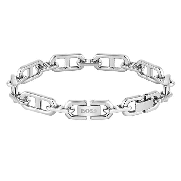Boss Mens Kode Chain Bracelet - Silver - 