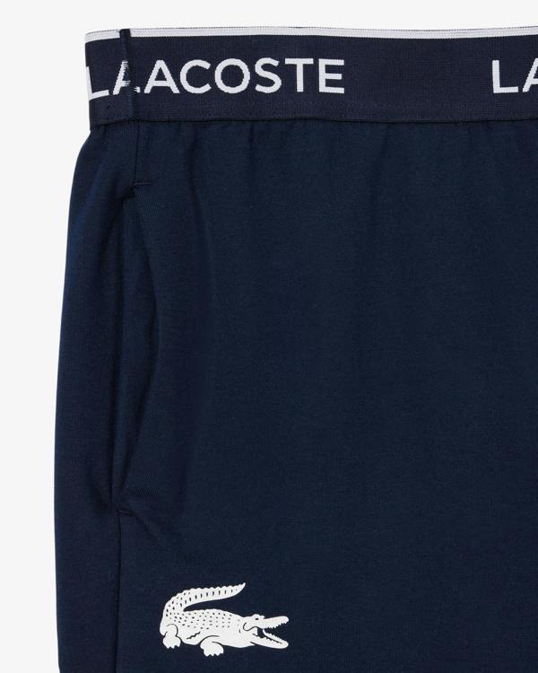 Lacoste Fleece Mens Loungewear Pants - Navy Blue/White 525 | CHO | Designer Mens Loungewear Pants