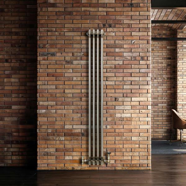 Monstershop Traditional 3 Column Radiator - 1500 x 200mm - Raw Metal